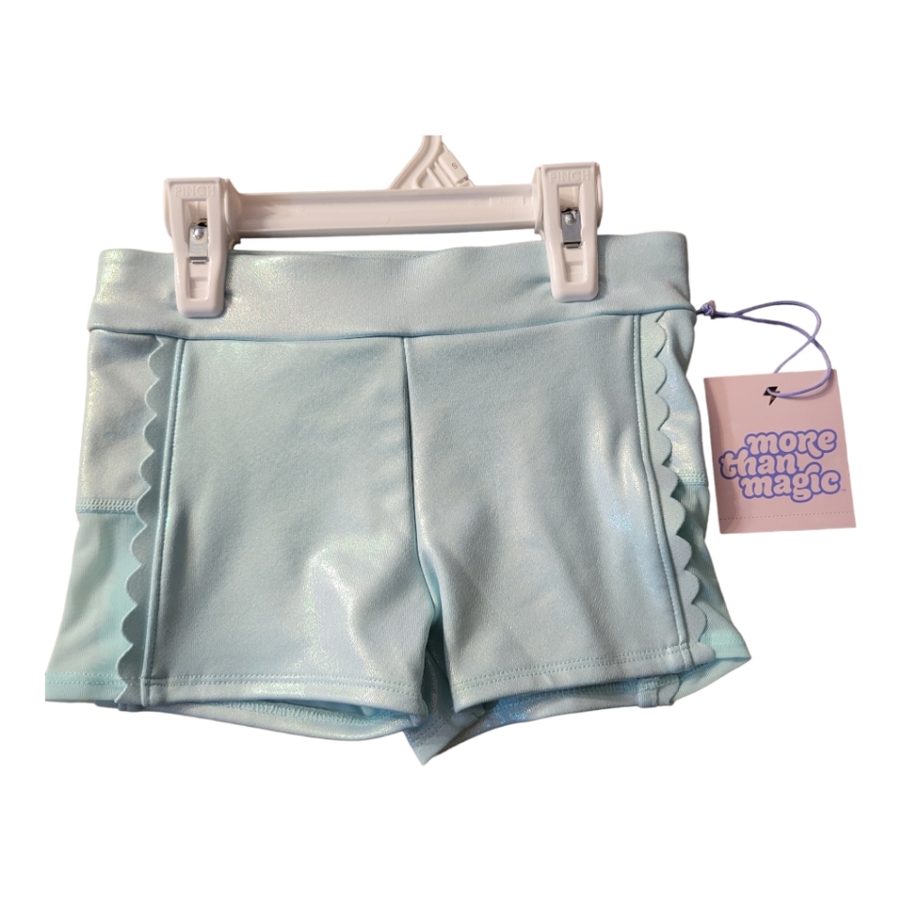 2 Pair Girls soft aqua dance/yoga shorts NWT sizes XS,S,M,L & XL